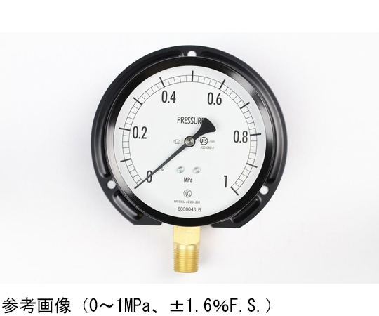 65-4289-03-20 普通形圧力計（Φ100） 立形B枠 0.16MPa 検査証明書付