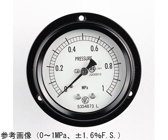 65-4293-80 密閉型圧力計（60Φ） 真空計（負圧計） 埋込形D枠（取付穴