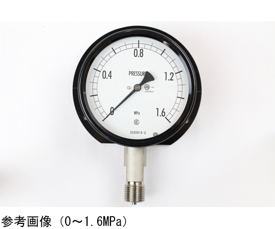 密閉型圧力計（100Φ） 立形B枠 -0.1～0.6MPa 検査証明書付　BE122430.6-M