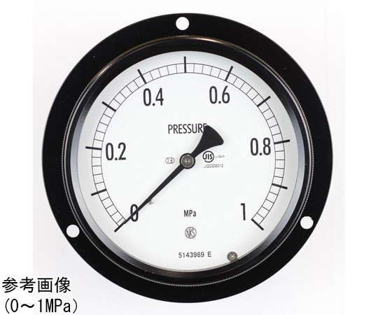 密閉型圧力計（100Φ） 埋込形D枠（取付穴） 1.6MPa 検査証明書付　BE152411.6M