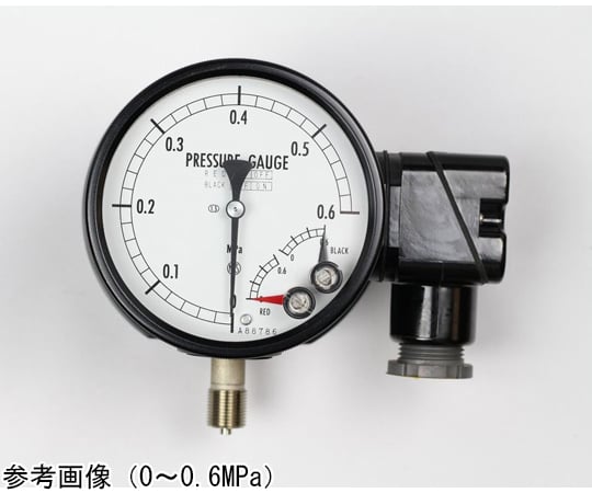 マイクロスイッチ接点付圧力計（100Φ） SUS HL：上下限2接点 3.5MPa　JM11-233