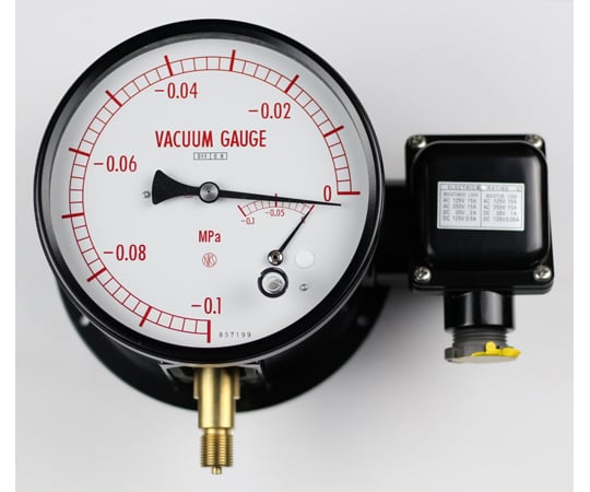 マイクロスイッチ接点付圧力計 150Φ SUS H：上限1接点 1MPa 検査証明書付 長野計器 JM21-143 (65-4328-23-20)