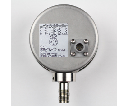 マイクロスイッチ接点付圧力計（Φ75） SUS H：上限1接点 1MPa　JM71-123