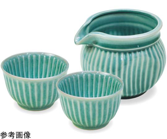 SOGI ぐいのみ徳利 3点セット 緑　#79724