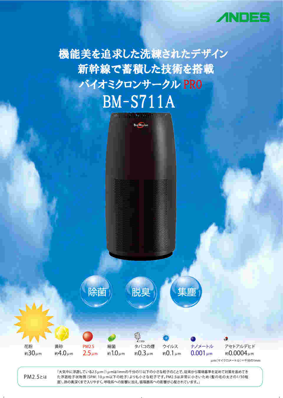 空気清浄機 バイオミクロンサークルPRO BM-S711A - 空気清浄器