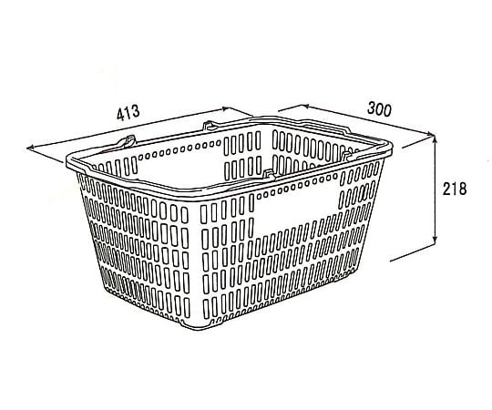 65-5552-40 買い物かご ブルー 5個入 SL-7 【AXEL】 アズワン