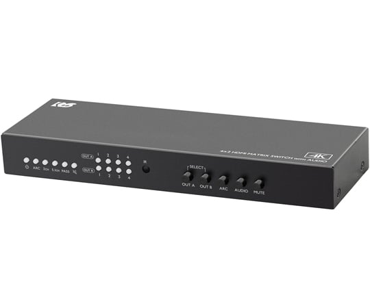 Y*t様 4K60Hz対応 HDMIマトリックス切替器 RS-HDSW42A-4 取扱を終了した商品です］4K60Hz対応 外部音声出力付4入力2出力