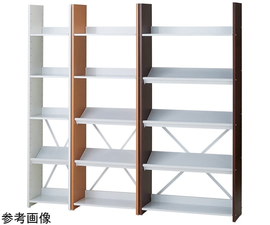 可動棚オープンラック5段 W40cm ホワイト 1台 軒先渡し日本住器工業 カタログ＆Ａ４ファイル収納ラック 幅400×奥行