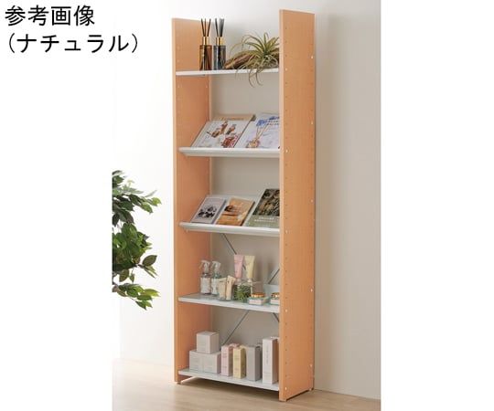 可動棚オープンラック5段 W40cm ホワイト 1台 軒先渡し日本住器工業 カタログ＆Ａ４ファイル収納ラック 幅400×奥行