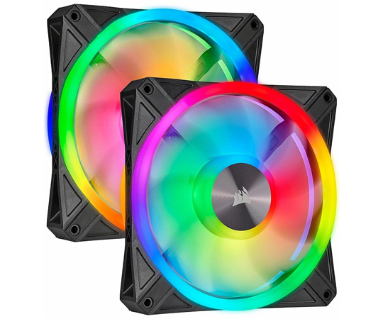 ［取扱停止］両面RGBファン 2個入　QL140 RGB Dual Fan Kit (CO-9050100-WW)