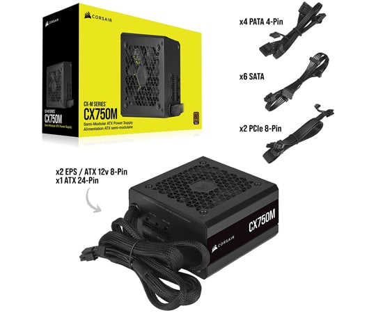 取扱を終了した商品です］PSU 750W高耐久電源ユニット CX750M 2021 (CP