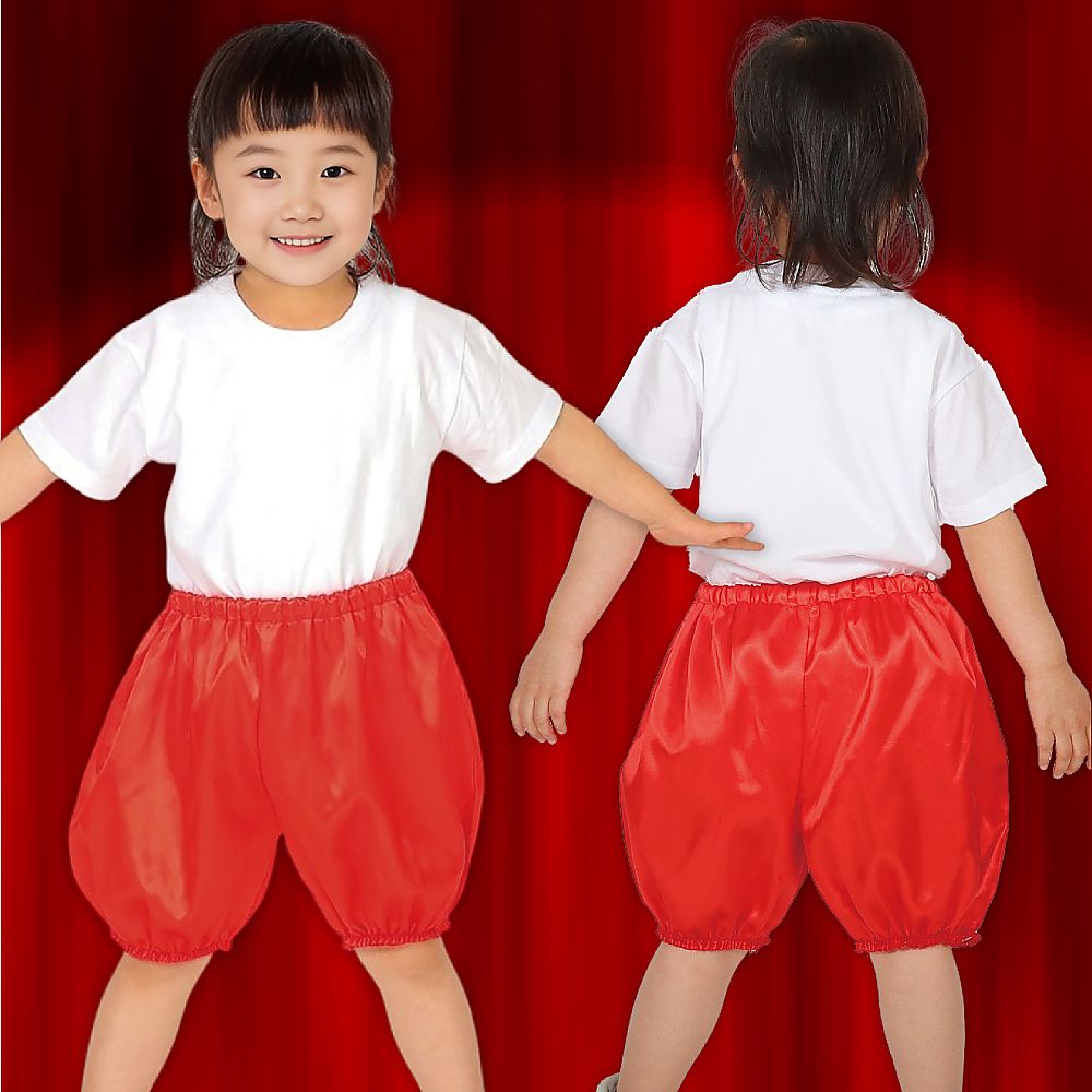 65-5671-93 ソフトサテン かぼちゃパンツ Cサイズ 赤 15050 【AXEL