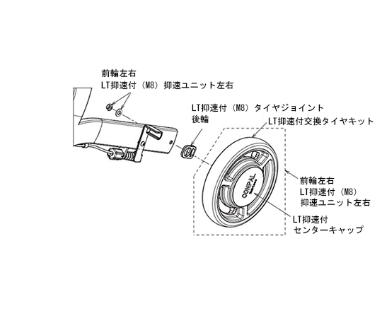 アロン化成 （リトルターン抑速付用）LT抑速付（M8）抑速ユニット左右