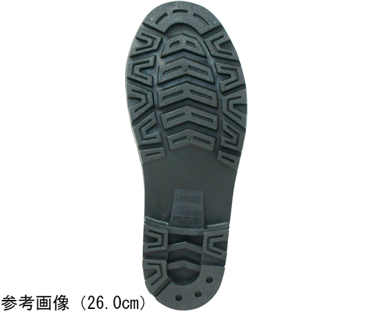 PVCフード付安全長靴 先芯入 ブラック×ブラック 25.0cm　WS3400