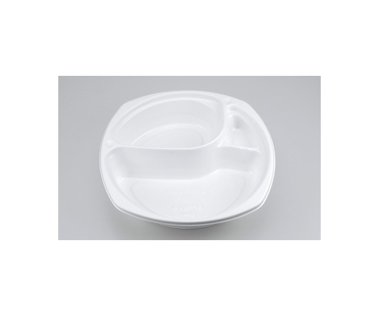 プラスチック製 簡易食品容器  214×214×45mm BF-219 ホワイト本体 50枚×12袋　01400021900300000