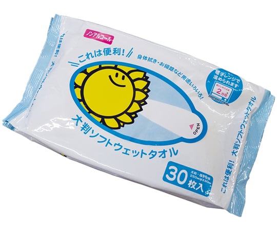 大判ソフトウェットタオル 1ケース（30枚／袋×24袋入）