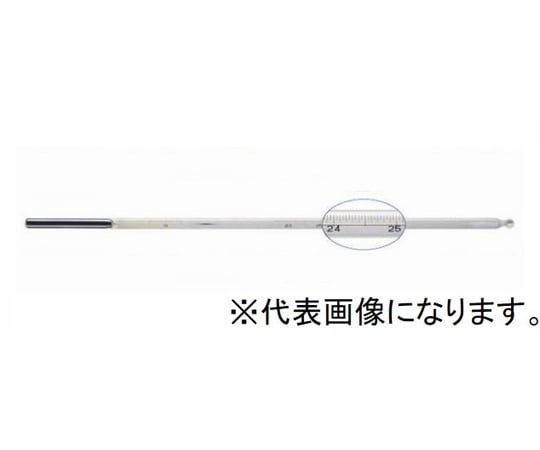 石油類試験用ガラス製温度計 セーボルト・フロール粘度用 JIS規格SFV-84 東亜計器製作所 JC-2584 (65-6873-69) 東亜計器製作所 石油類試験用ガラス製温度計 セーボルト・フロール粘度