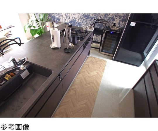 65-6890-40 拭けるマットシリーズ ヘリンボーン キッチンマット 450