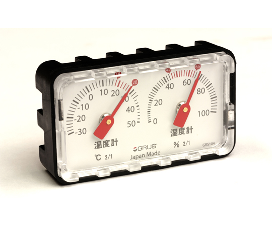 65-6910-47 グルス 小型精密温湿度計 日本製 美術館用 GRS104M 【AXEL