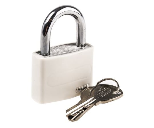 Abus 安全用南京錠 パドロック アルミ、スチール 白　49948 - T65AL/40 White KA 6402