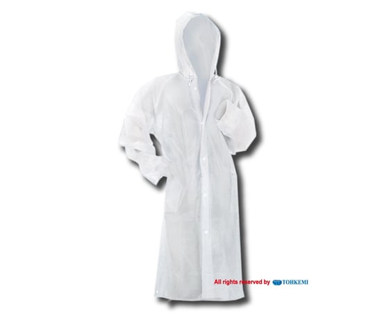 65-8105-47 EVAレインコート ホワイト F 【AXEL】 アズワン
