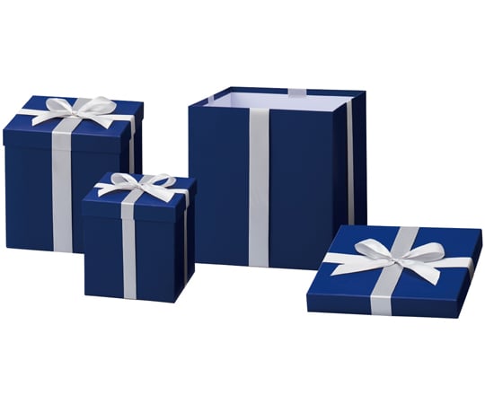 プレゼントボックス【クリスマスツリー装飾】ブルー 3個セット 28-41-7