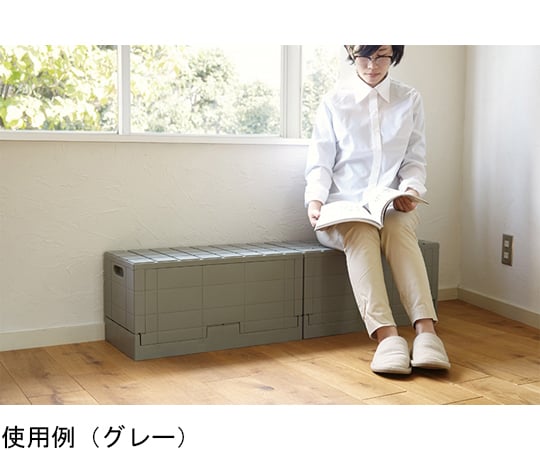 65-8119-70 スタッキングコンテナボックス ホワイト大 61-661-87-2