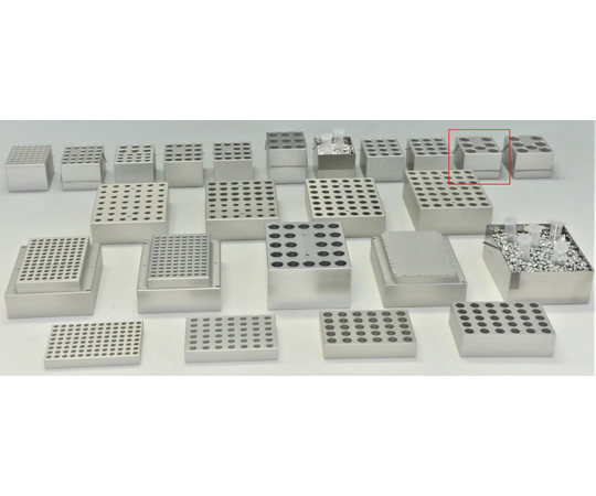 日伸理化 ND-M01/ND-M11/NDC-100共通 アルミブロック 試験管用φ16.5×7