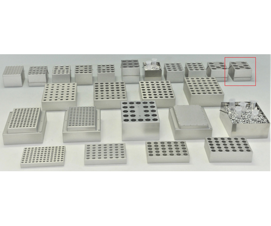 日伸理化 ND-M01/ND-M11/NDC-100共通 アルミブロック 試験管用φ13×12本