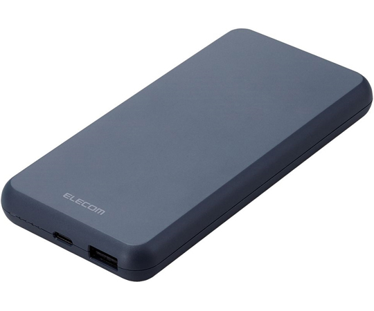 65-8292-56 モバイルバッテリー リチウムイオン電池 薄型 15W 10000mAh Type-C1ポート USB-A1ポート ブラック  DE-C38-10000BK 【AXEL】 アズワン