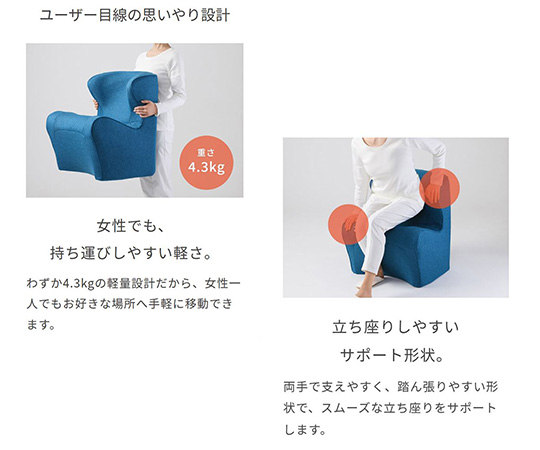 65-8301-55 Style Dr.CHAIR Plus ブルー BS-DP2244F-A 【AXEL】 アズワン