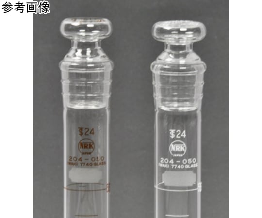 比色管（栓付）TS摺部24 50mL 白色目盛　204-050W