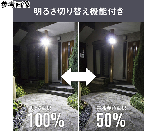 65-8722-55 6.5W×2灯 フリーアーム式 LEDハイブリッドソーラーライト S