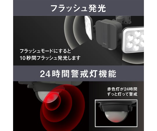 65-8722-55 6.5W×2灯 フリーアーム式 LEDハイブリッドソーラーライト S