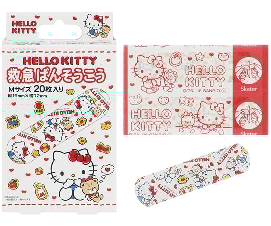 救急ばんそうこう Mサイズ ハローキティ 20枚入　QQB1