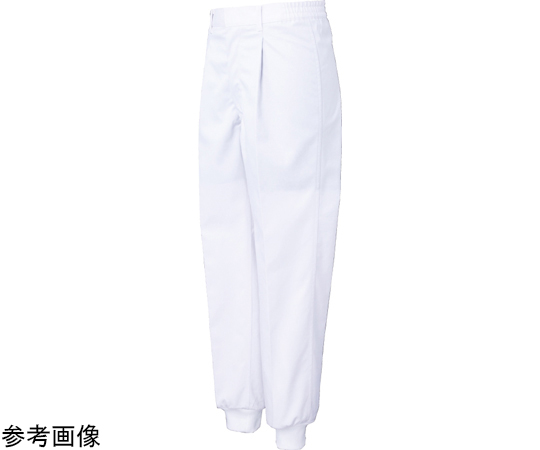 男性用混入だいきらい横ゴム・裾口ジャージパンツ ホワイト 5L　FX70946J