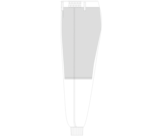 女性用混入だいきらい横ゴム・裾口ジャージパンツ ホワイト 4L　FX70968J