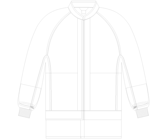 男女共用 混入だいきらい 長袖ジャケット（ポケット後加工） グリーン 3L　FX70971P