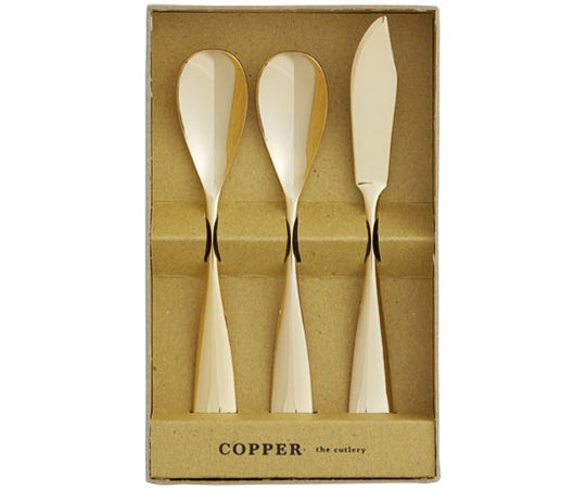 65-8763-96 COPPER the cutlery アイスクリームスプーン×2本＆バター