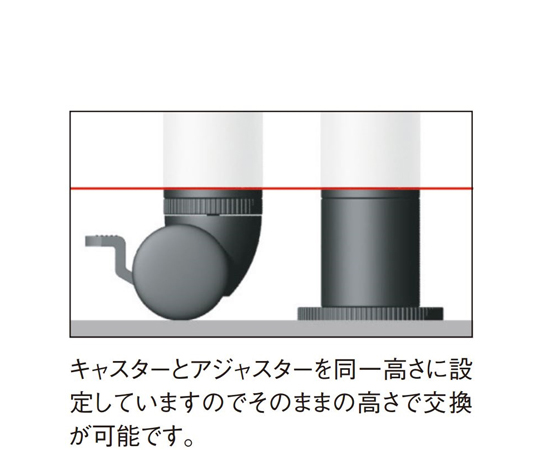 65-8850-05 教育施設テーブル 角型 ホワイト 1500×900×580・640・700mm