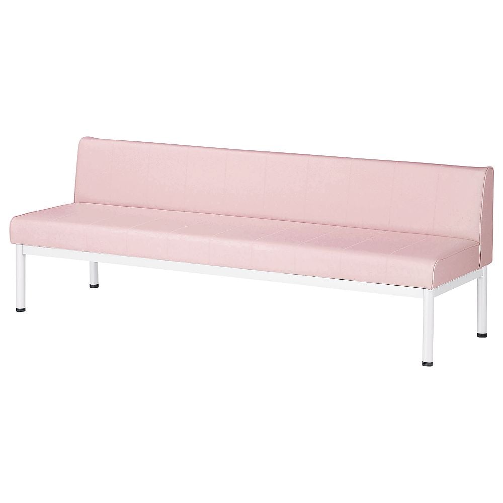 65-8862-56 チェア・ロビーチェア ピンク 1800×570×630mm SH385mm ALB