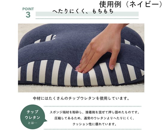 65-8870-69 クッション 腰当 背中 姿勢 変形 ウレタン 約40×40cm