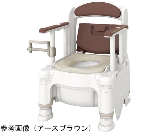 65-8874-12 ポータブルトイレFX-30S 標準便座 アースブラウン 532-950