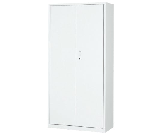 65-8890-21 A4対応書庫 ホワイト 両開き H1850型 下置専用 