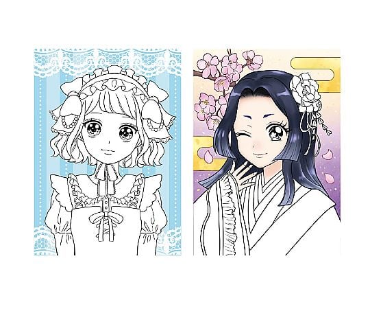 ぬり絵 まとめ セット 65-8992-99 宝石シール付き!メイクセットぬりえ 55675 【AXEL