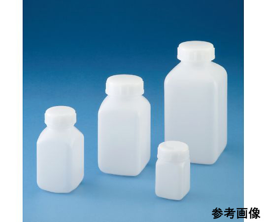 標準規格瓶 角型広口（ナチュラル） 500mL 滅菌済 75本入　1130-03｜アズキッチン【アズワン】