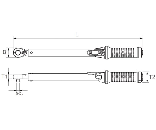 65-9041-38 6.3SQプレセットトルクレンチ 2～10Nm GW010-02 【AXEL