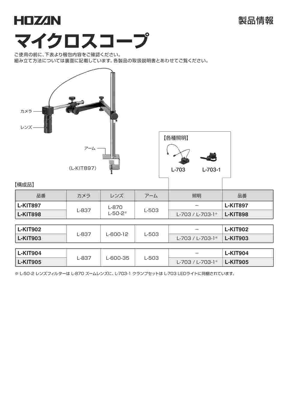 ホーザン マイクロスコープ PC用 6.7〜23倍 L-KIT931 (65-9132-79)-