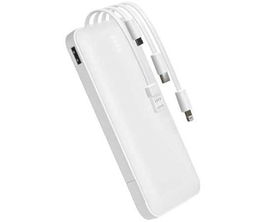 取扱を終了した商品です］65-9141-76 10000mAh携帯バッテリー ホワイト