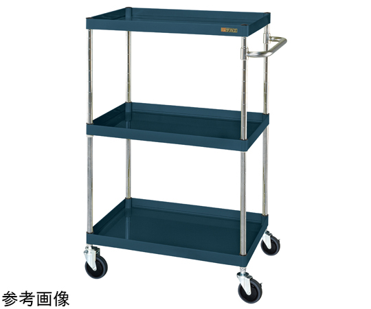 CSパールワゴン（中量/ナイロンウレタン/H1200/3段/直進安定金具付）600mm ダークグレー　CSP-60123YNUD